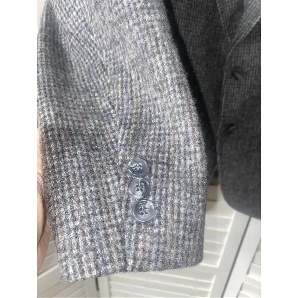 Vintage John D Craigmiles Tweed Blazer 46S 100% Wool Classic Preppy Lined Classy